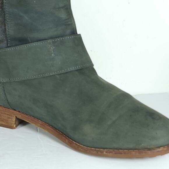 Olukai Women's Holo Lio II US11 Dark Green Leather Back Zip Tall Riding Boots - Picture 16 of 16